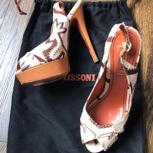 Missoni Multi Color Peep Toe Platform